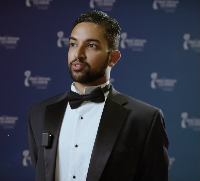 Sami Rahman close-up portrait in tuxedo